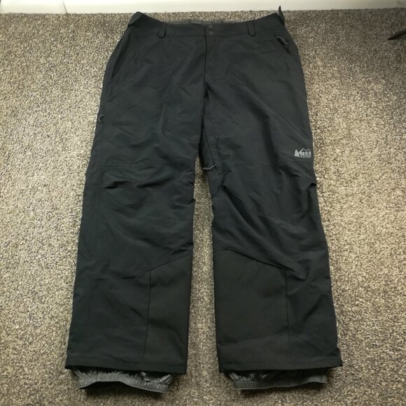 2020 REI Co-Op Pants Powderbound Snow Ski Insulated Outdoor Black Mens 2XL - Picture 1 of 9